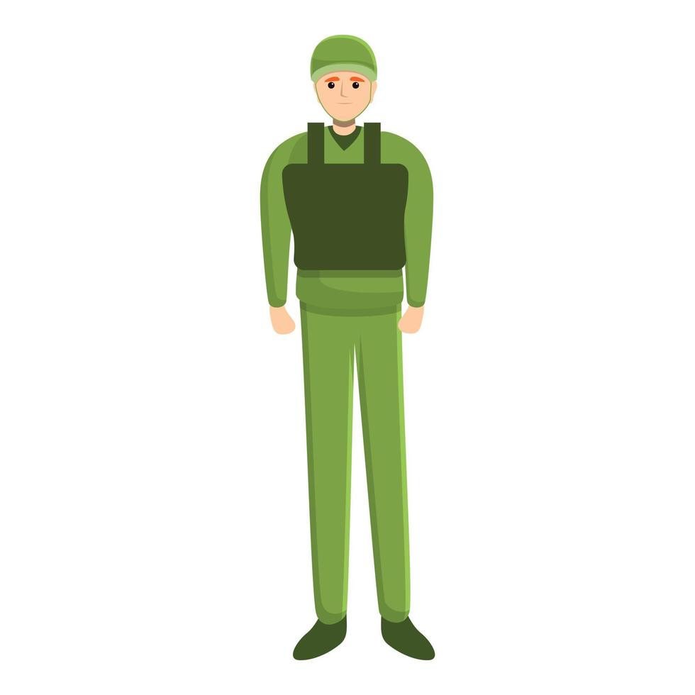 icono de uniforme militar de chaqueta, estilo de dibujos animados vector