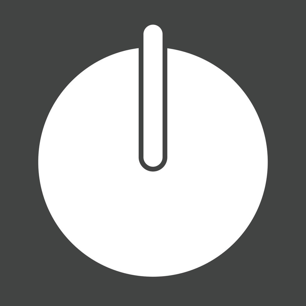 Power button Glyph Inverted Icon vector
