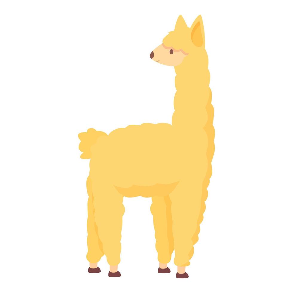 vector de dibujos animados de icono animal mexicano. lindo lama