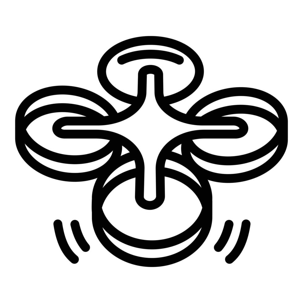 Quadcopter icon, outline style vector