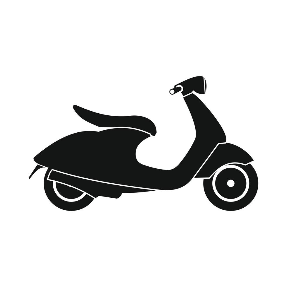 icono de scooter clásico, estilo simple vector