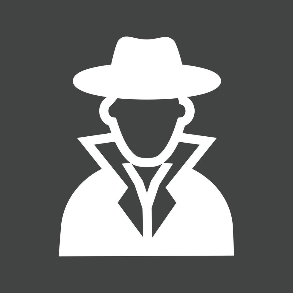 Criminal Glyph Inverted Icon vector