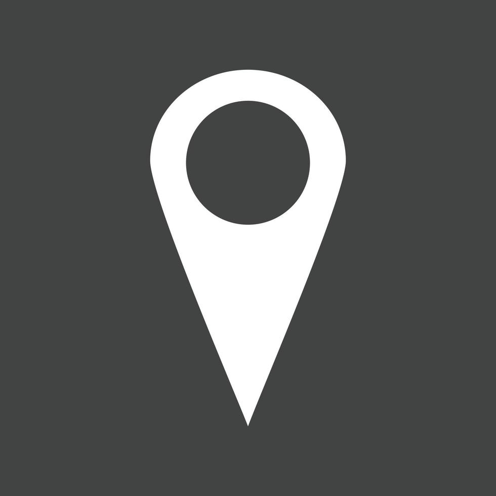 Location Tag Glyph Inverted Icon vector