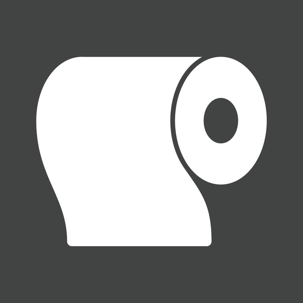 Tissue Roll Glyph Inverted Icon vector