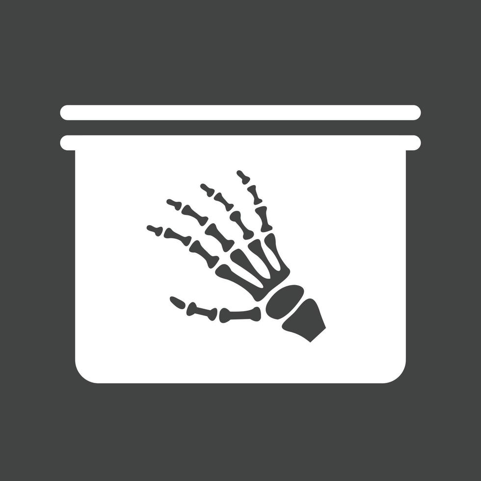 Hand X-ray Glyph Inverted Icon vector