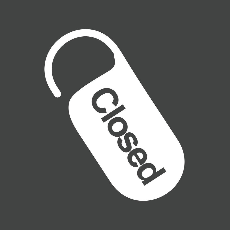 Closed Tag I Glyph Inverted Icon vector