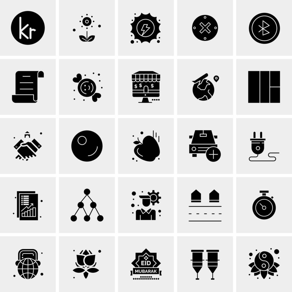 25 iconos de negocios universales vector ilustración de icono creativo para usar en proyectos relacionados con la web y dispositivos móviles