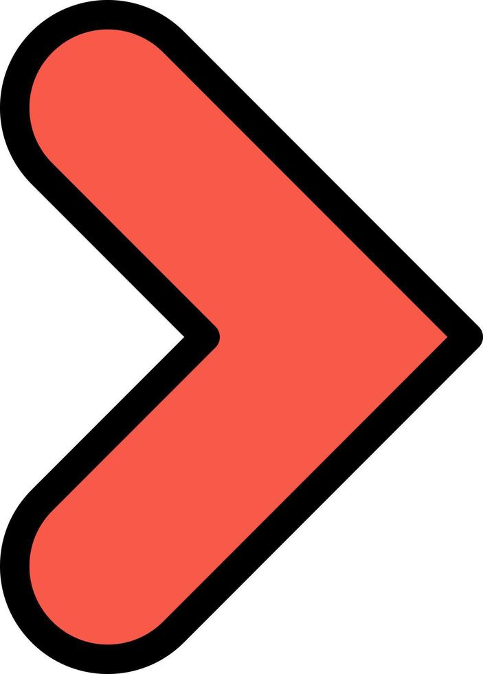 Arrow Right Forward Direction  Flat Color Icon Vector icon banner Template