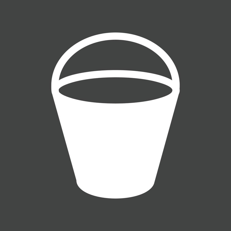 Sand bucket Glyph Inverted Icon vector