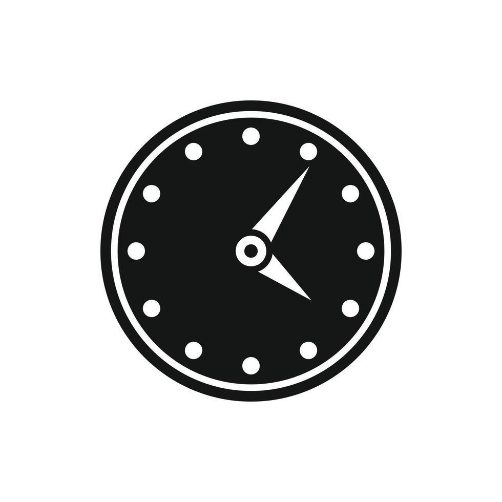 icono de reloj, estilo simple vector