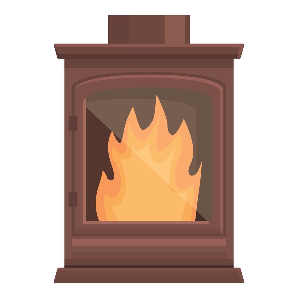 Kitchen furnace icon cartoon vector. Fire restaurant vector