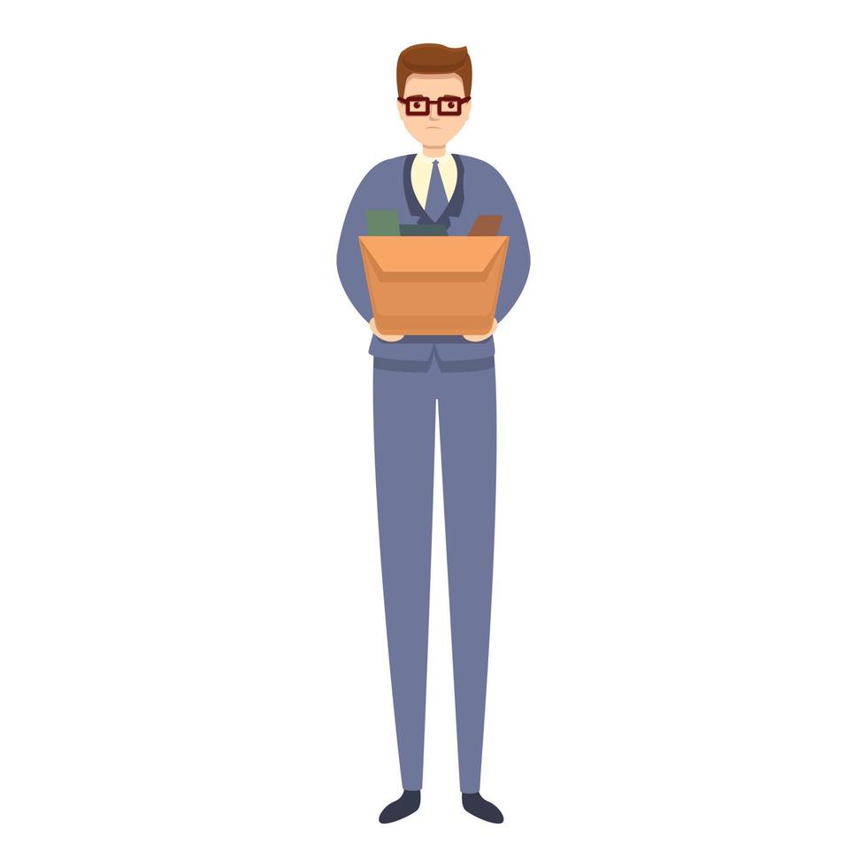 icono de gerente de oficina desempleado, estilo de dibujos animados vector