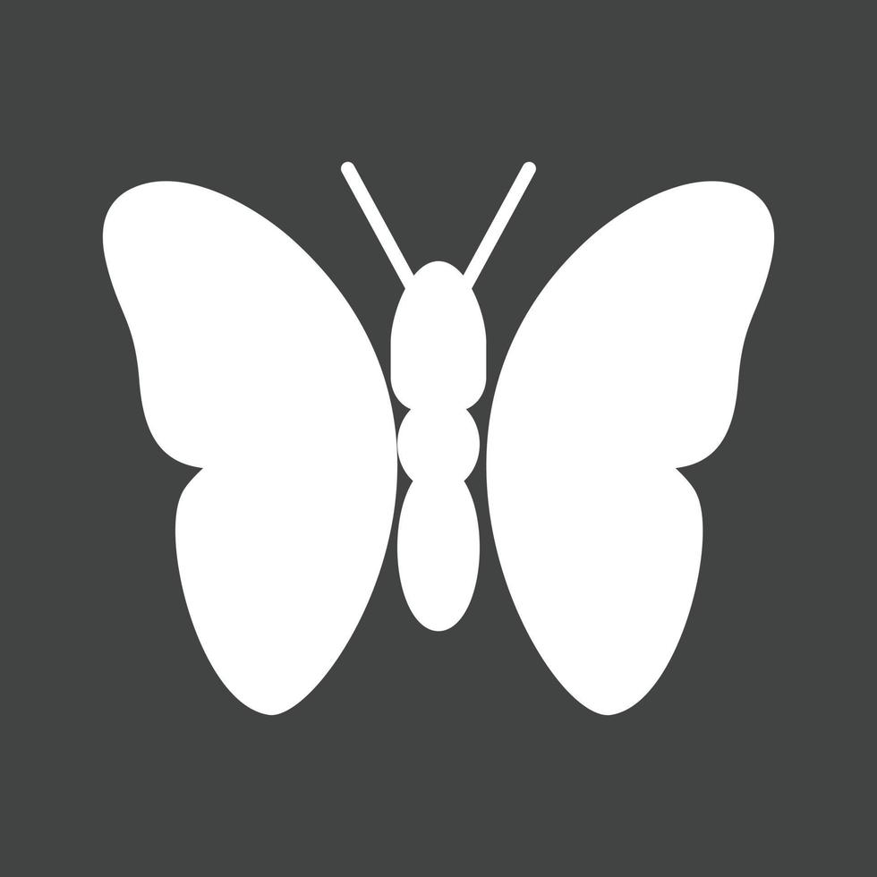 Butterfly Glyph Inverted Icon vector