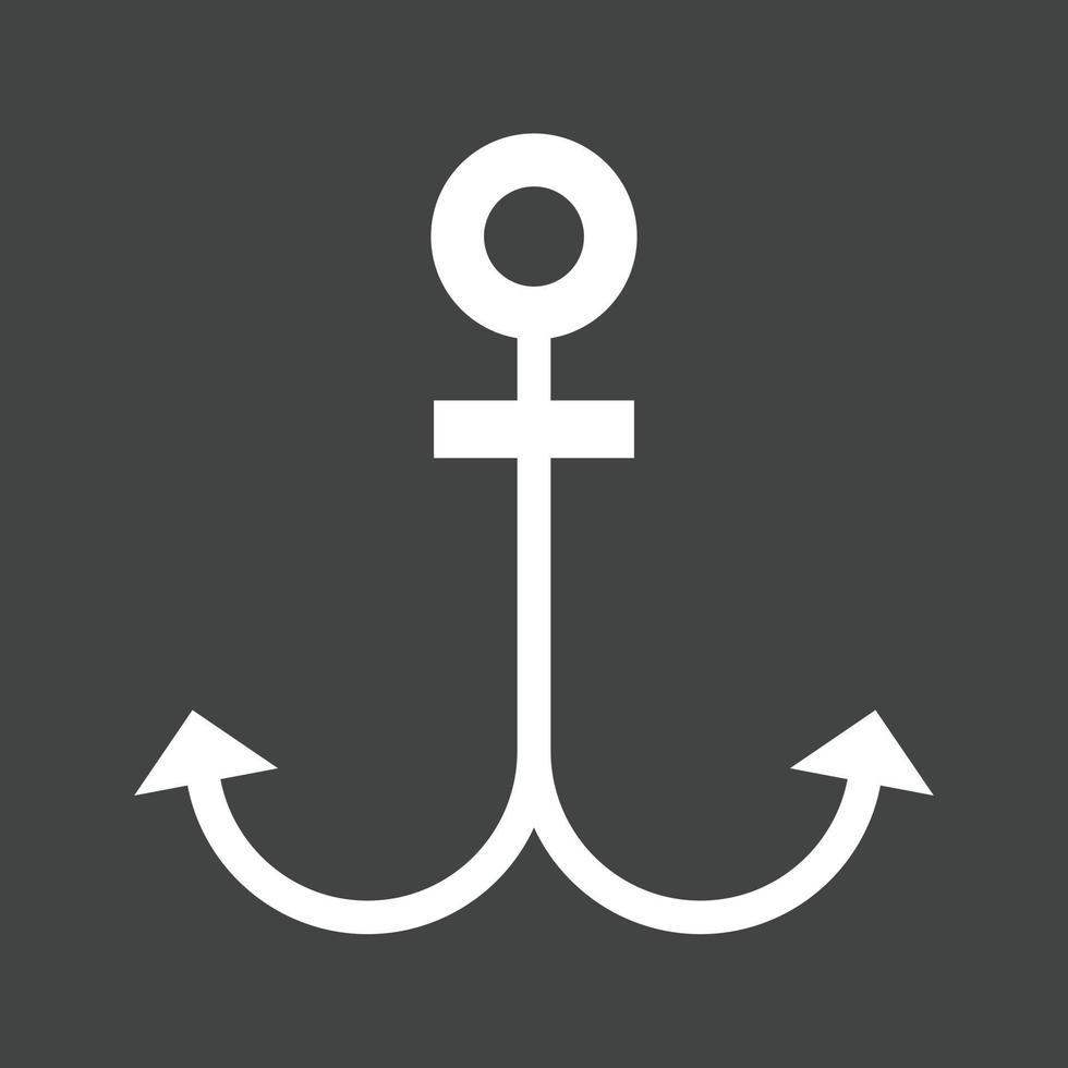 Anchor Glyph Inverted Icon vector