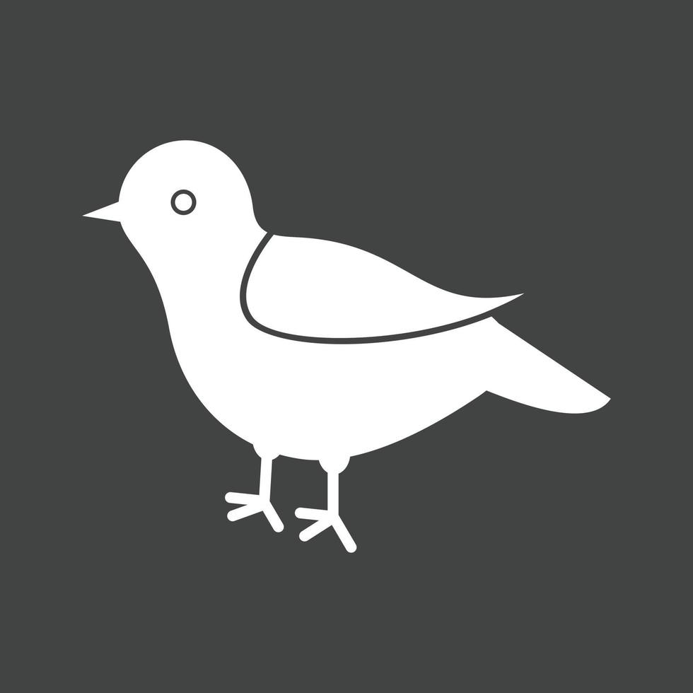 Bird Glyph Inverted Icon vector