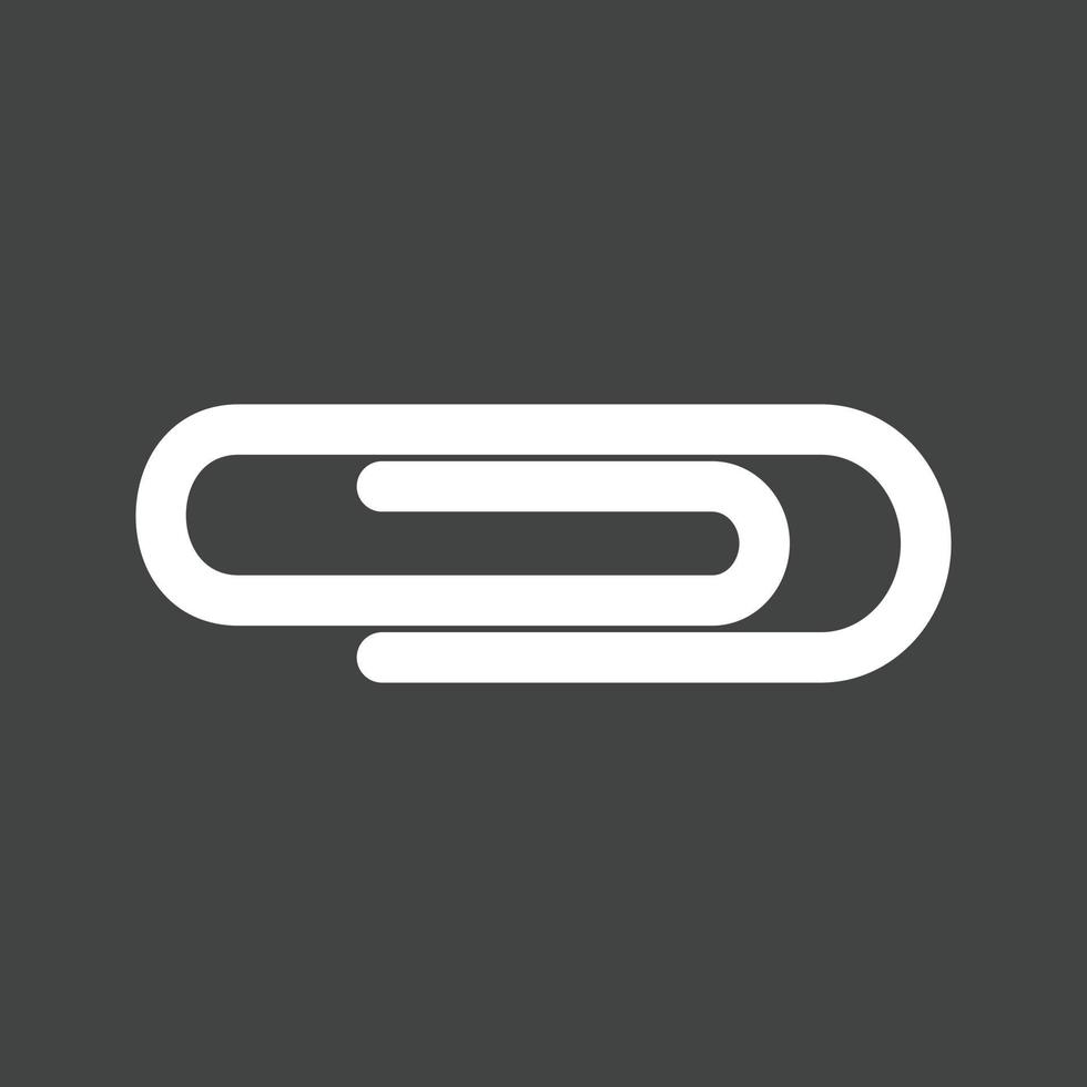 Attachment Pin Glyph Inverted Icon vector