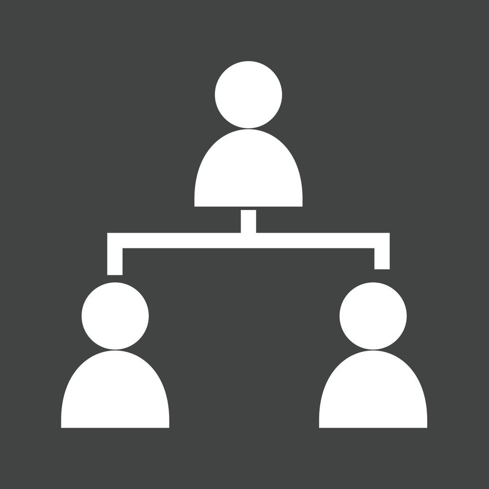 Connected Users II Glyph Inverted Icon vector