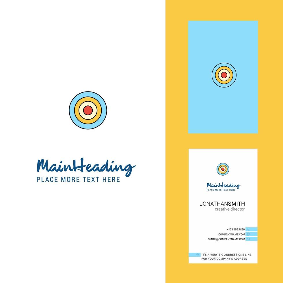 Dart Creative Logo and business card vertical Design Vector