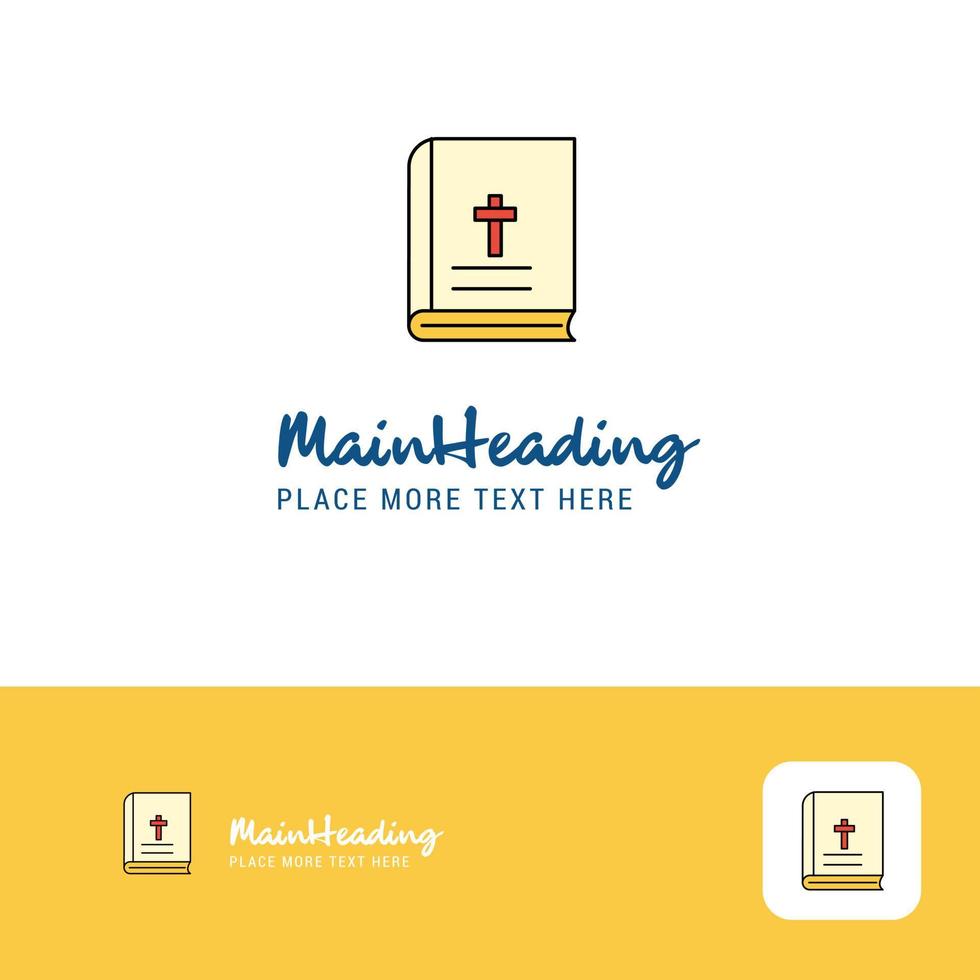 Creative Holy Bible Logo Design Flat color Logo place for Tagline Vector Illustration