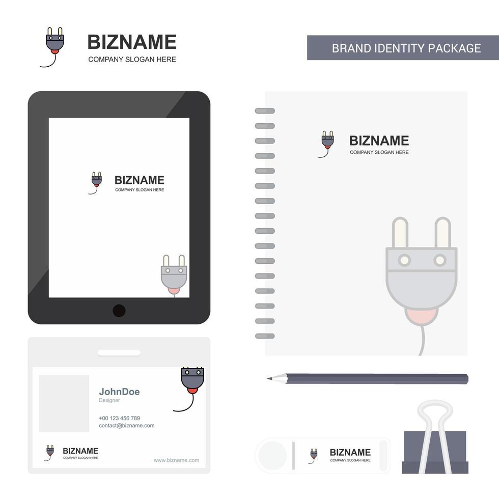 Plough Business Logo Tab App Diary PVC Employee Card and USB Brand Stationary Package Design Vector Template