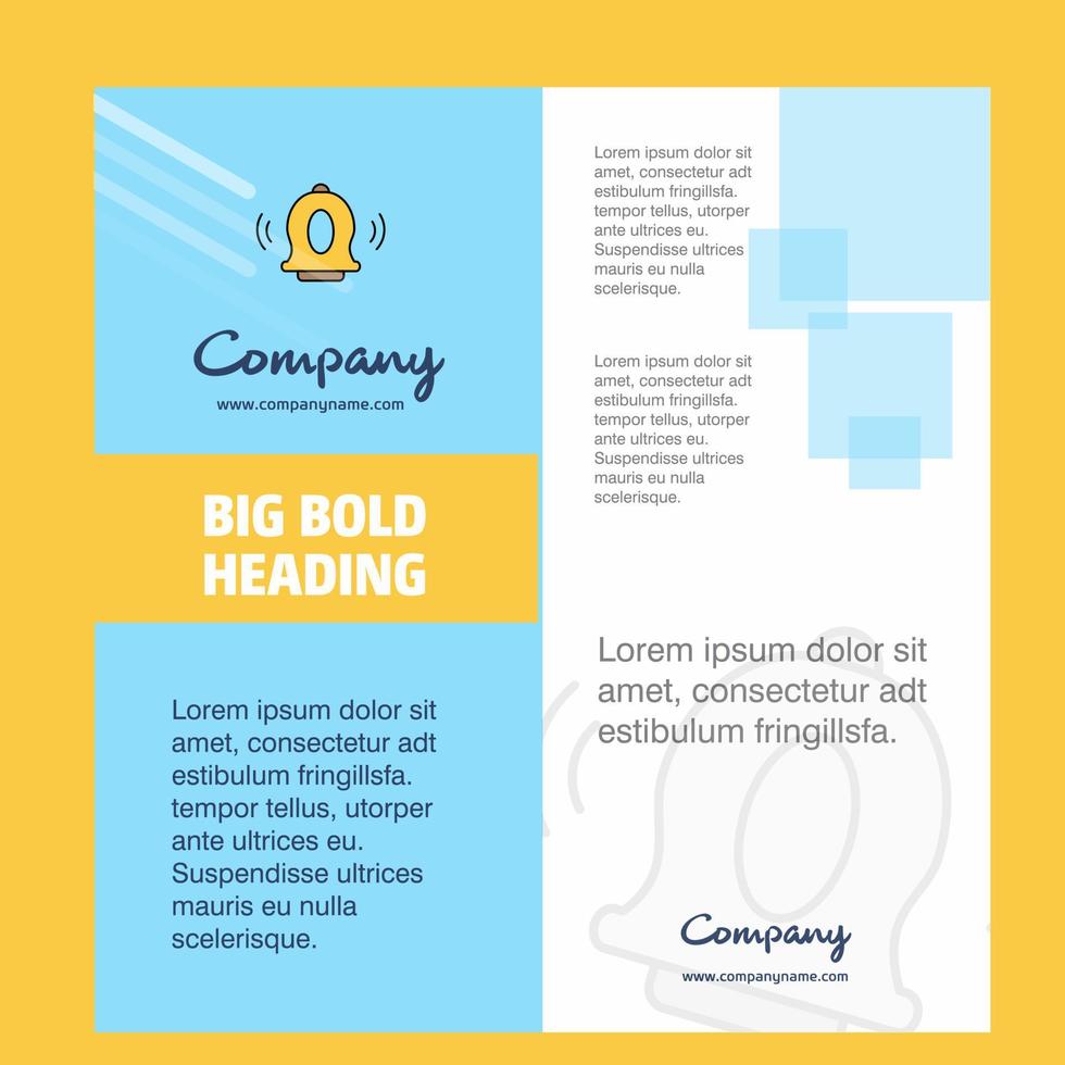 Bell Company Brochure Title Page Design Company profile annual report presentations leaflet Vector Background