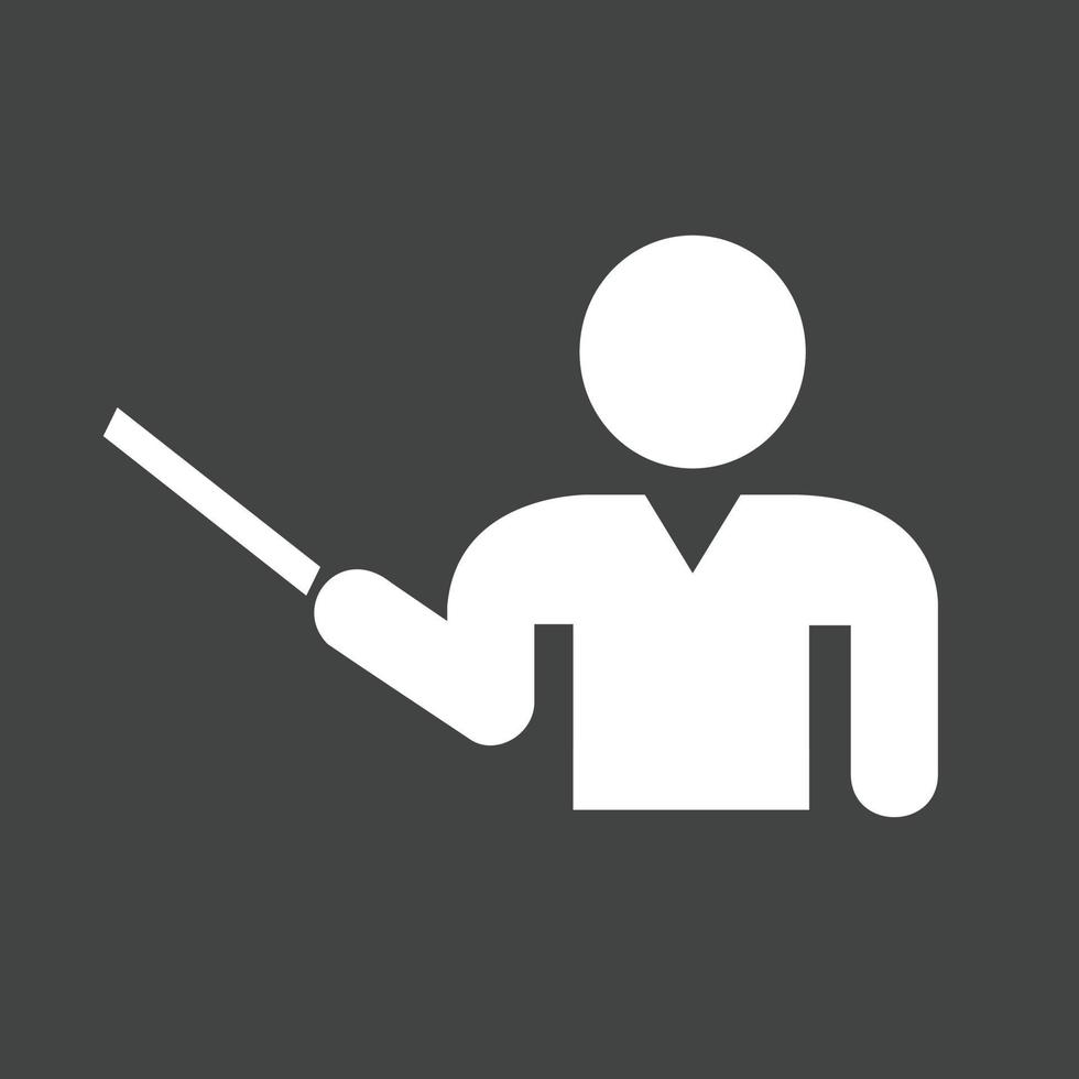 Teacher II Glyph Inverted Icon vector