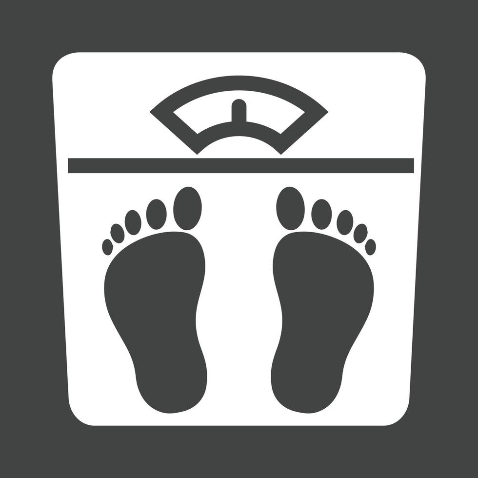 Weighing Machine Glyph Inverted Icon vector