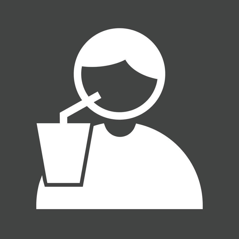 Drinking Glyph Inverted Icon vector