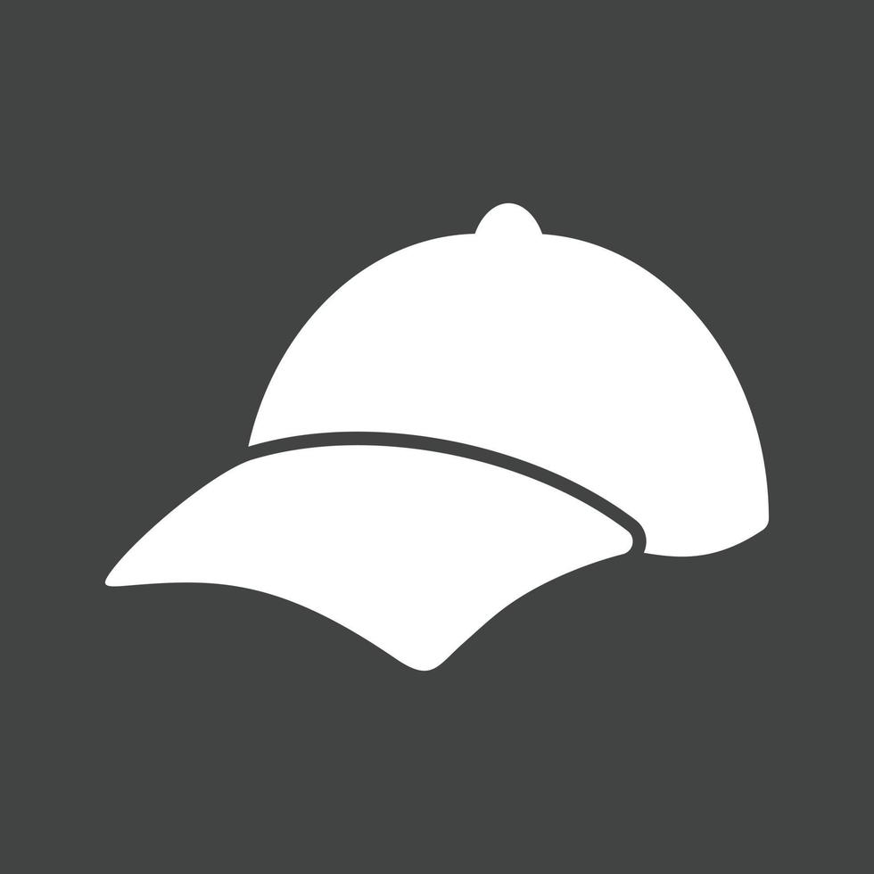 P Cap Glyph Inverted Icon vector