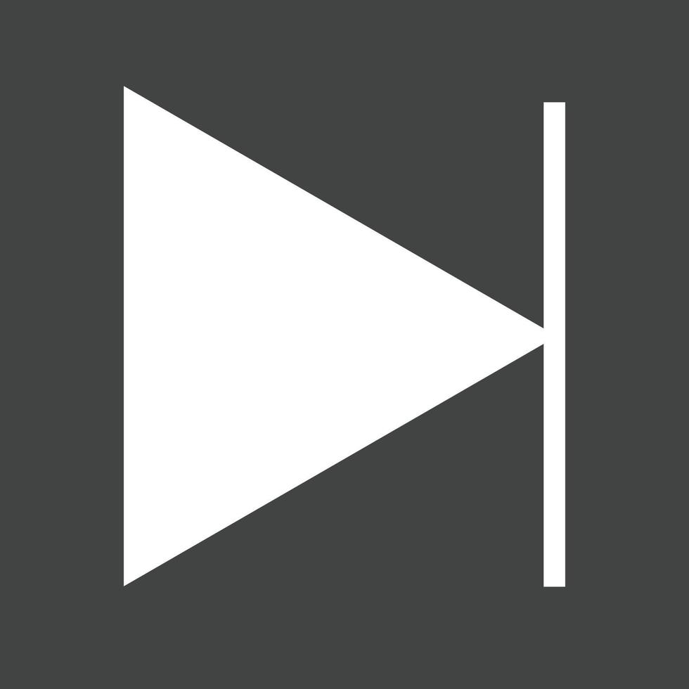 Next Track Glyph Inverted Icon vector