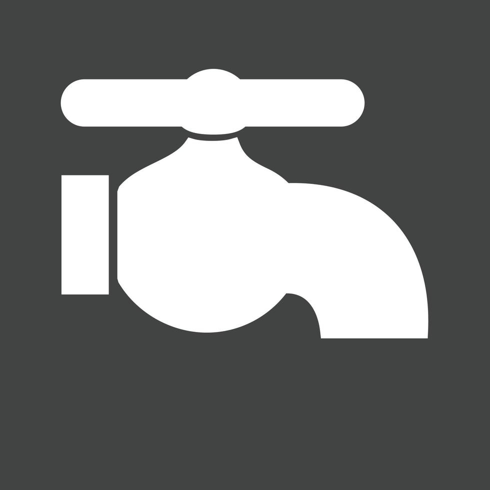 Water Tap Glyph Inverted Icon vector