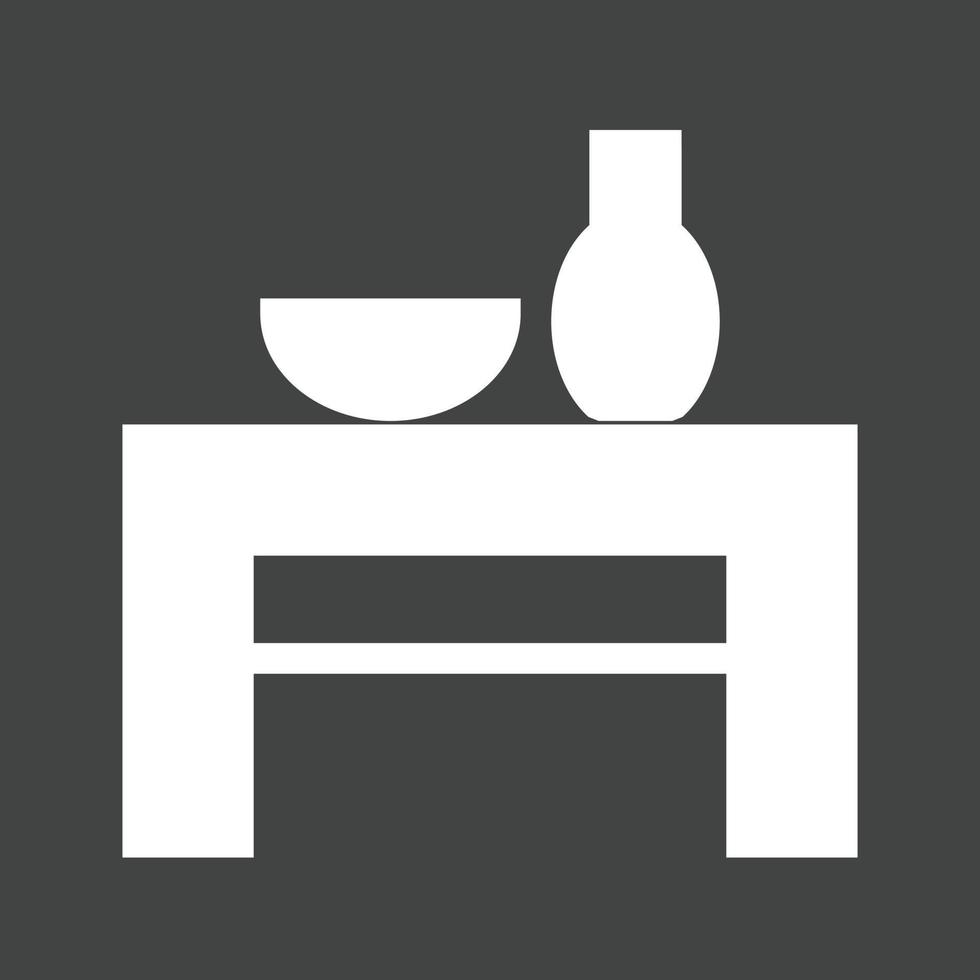 Decoration Table Glyph Inverted Icon vector