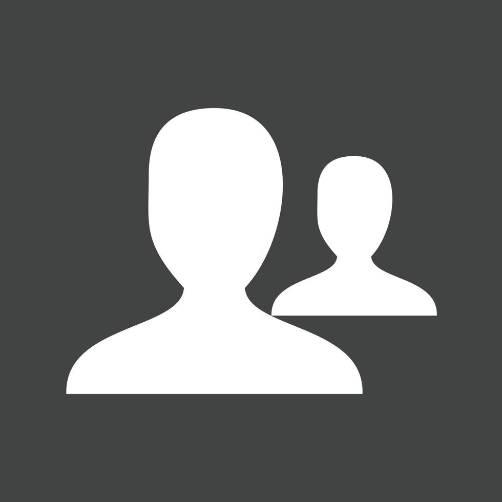Supervisor Account Glyph Inverted Icon vector