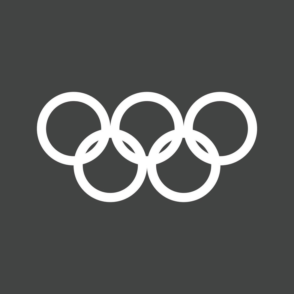 Olympics Glyph Inverted Icon vector