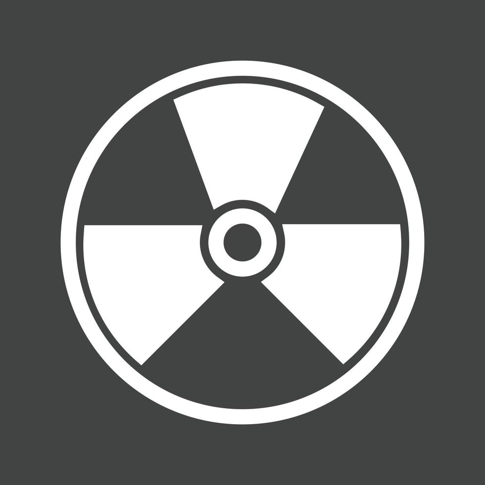 Danger Zone Glyph Inverted Icon vector