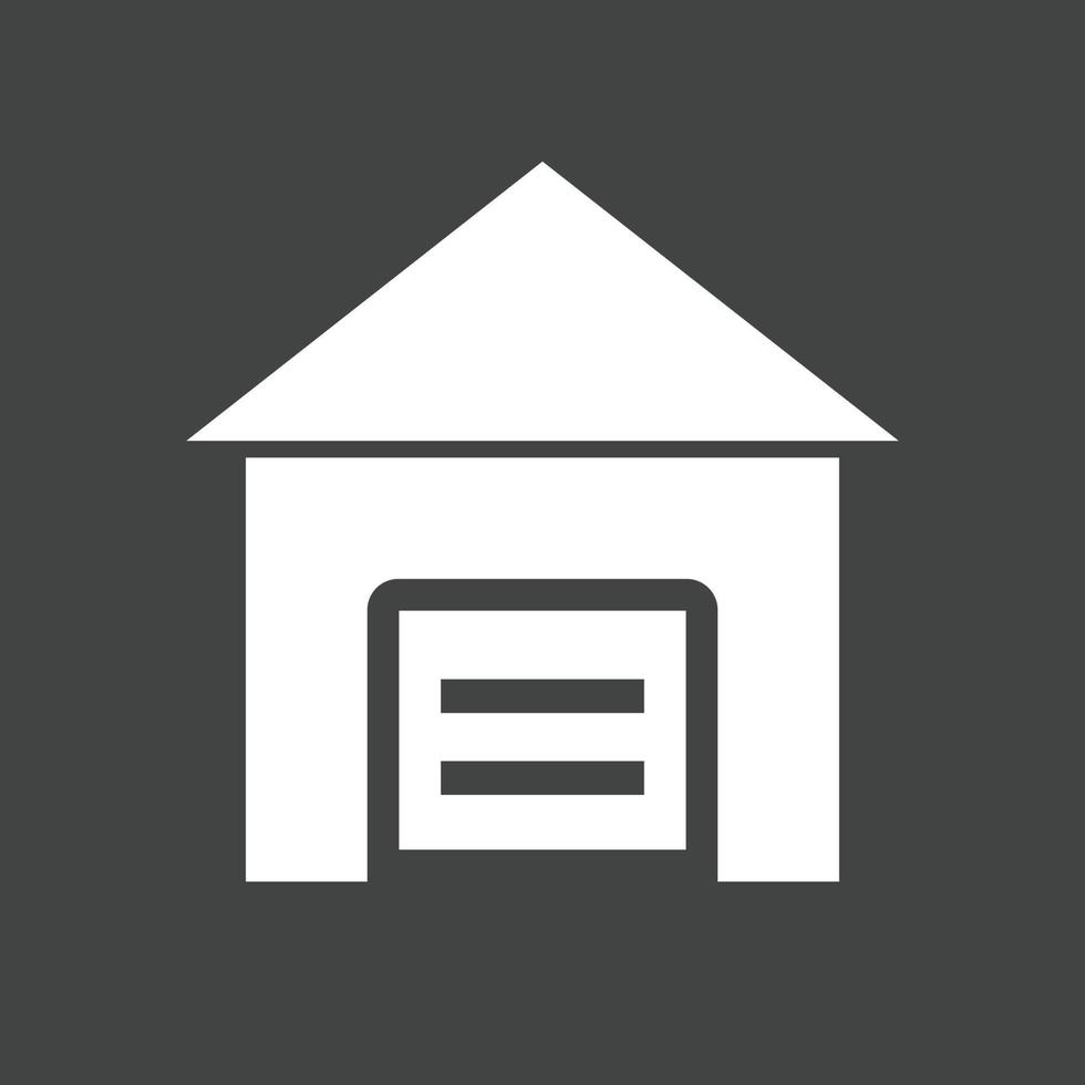 Warehouse Glyph Inverted Icon vector