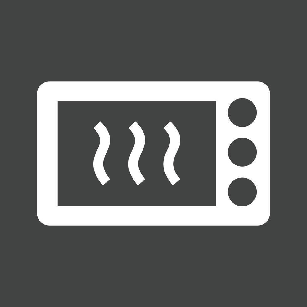 Microwave Glyph Inverted Icon vector