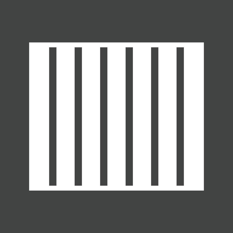 Prison Glyph Inverted Icon vector