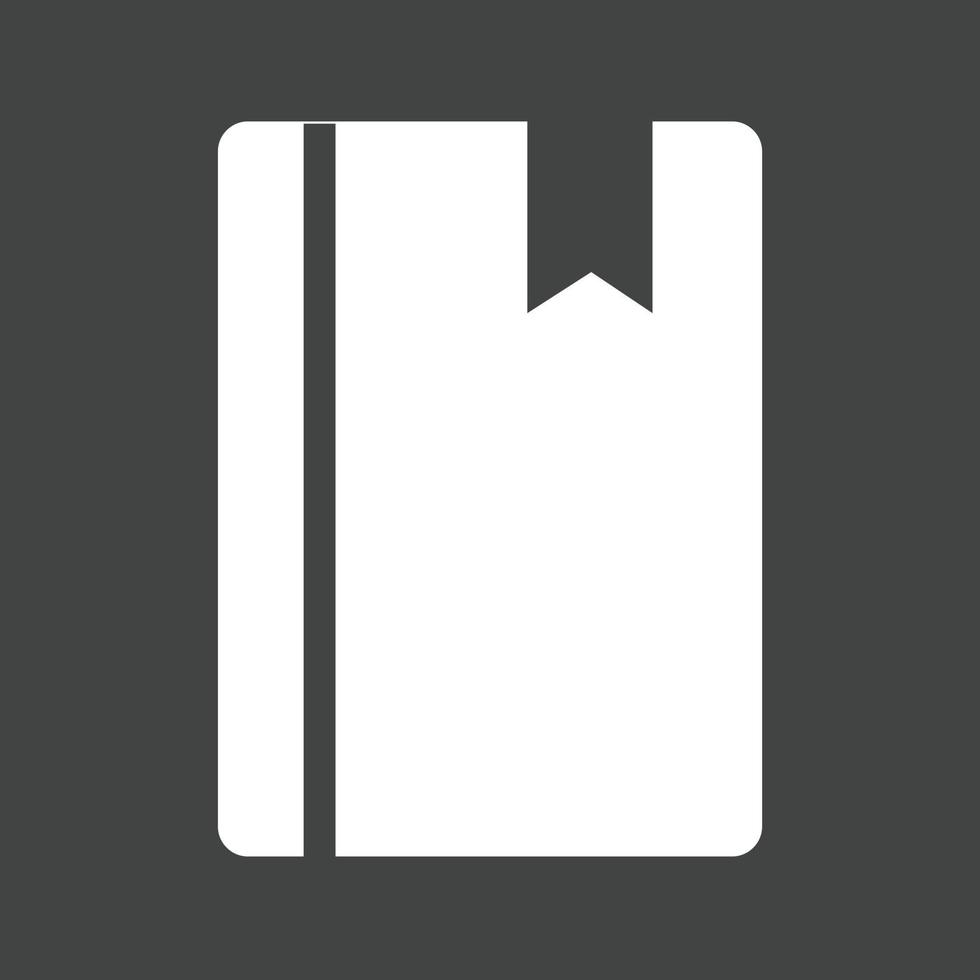 Bookmark Service Glyph Inverted Icon vector