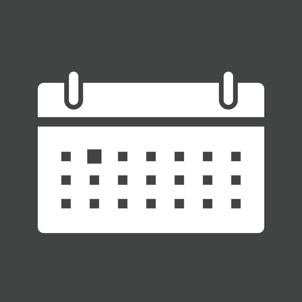 Scheduled Event Glyph Inverted Icon vector