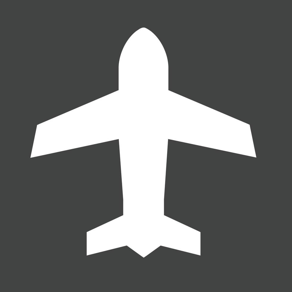 Airplane mode Glyph Inverted Icon vector