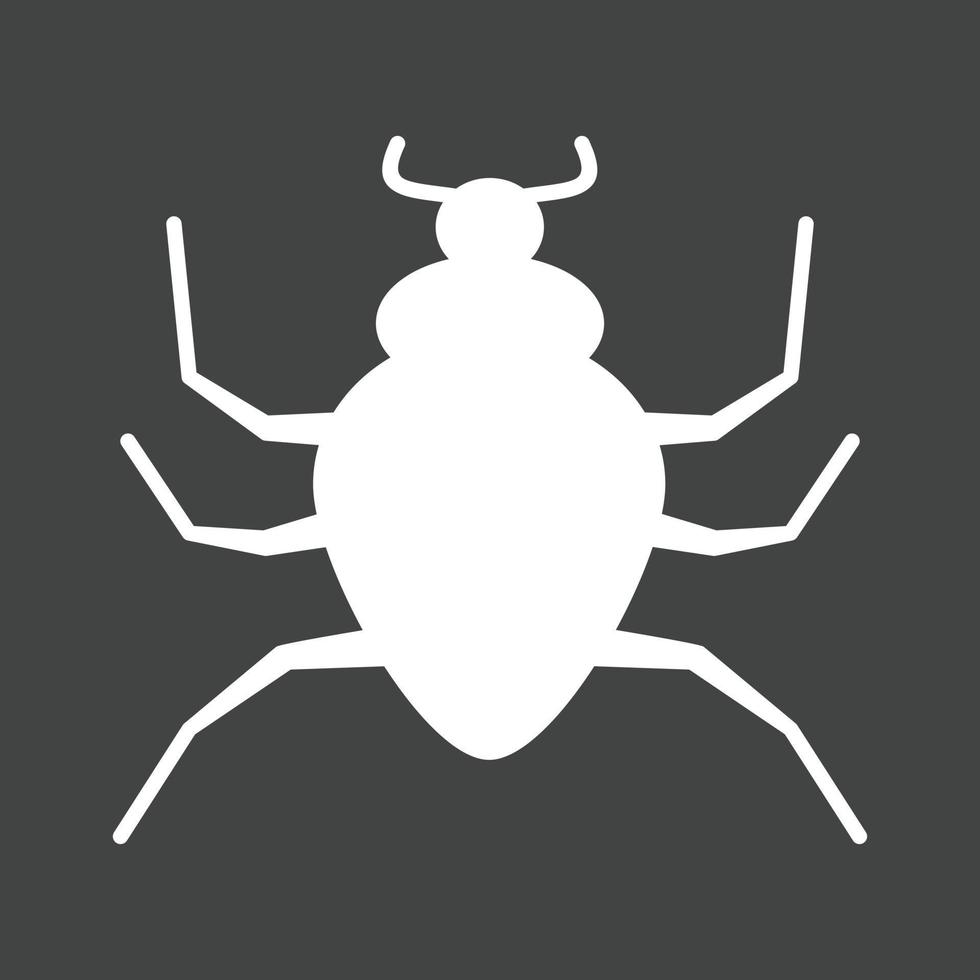 Spider Insect Glyph Inverted Icon vector
