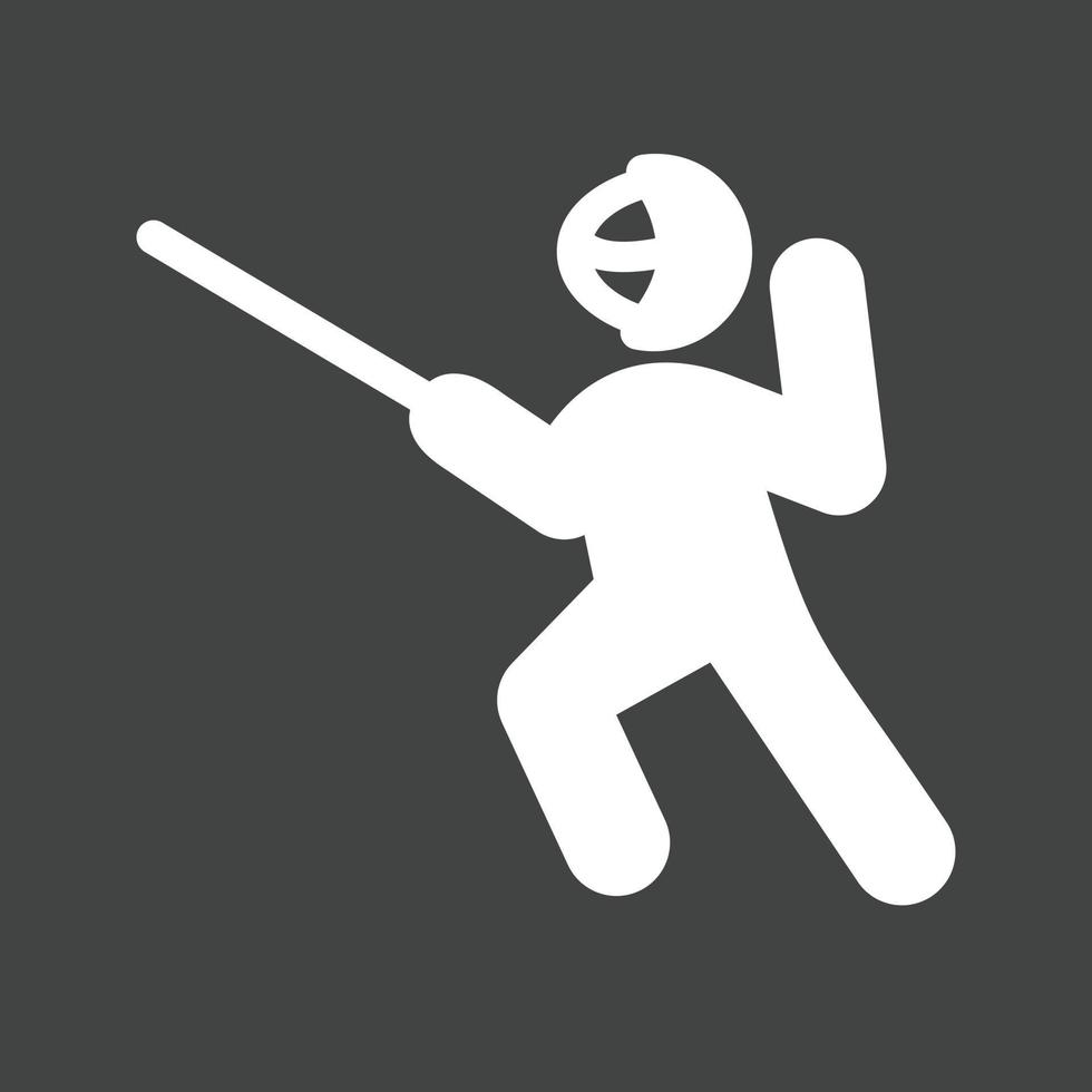 Sword Fighting Glyph Inverted Icon vector