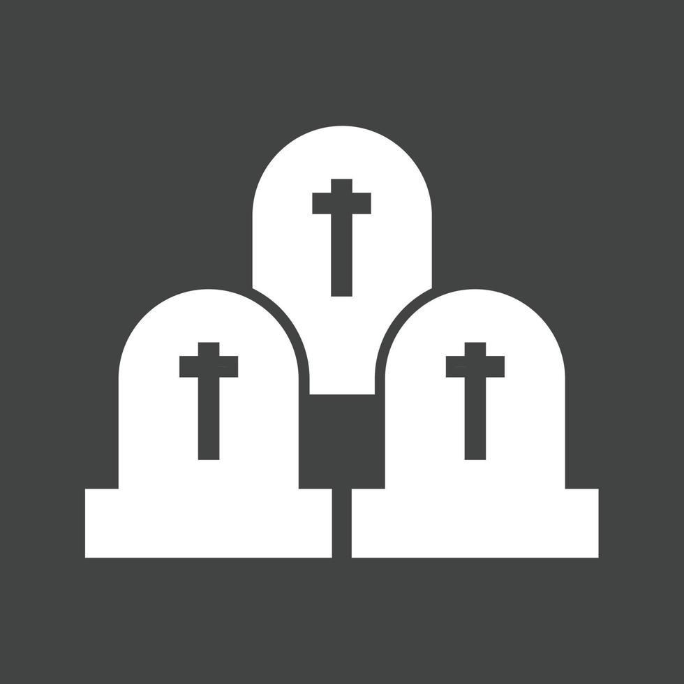 Graveyard Glyph Inverted Icon vector