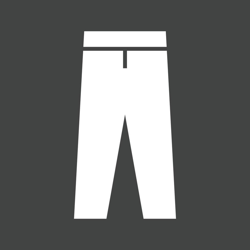 Trousers Glyph Inverted Icon vector