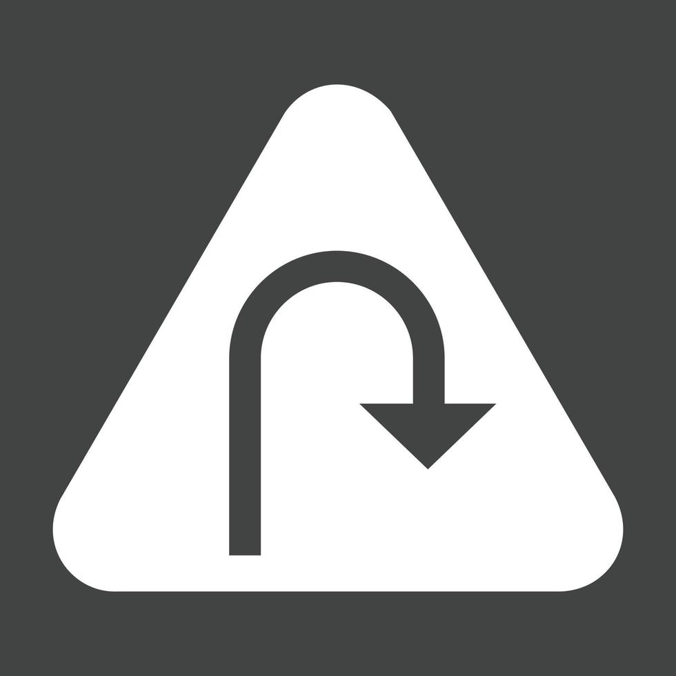 U - turn Glyph Inverted Icon vector