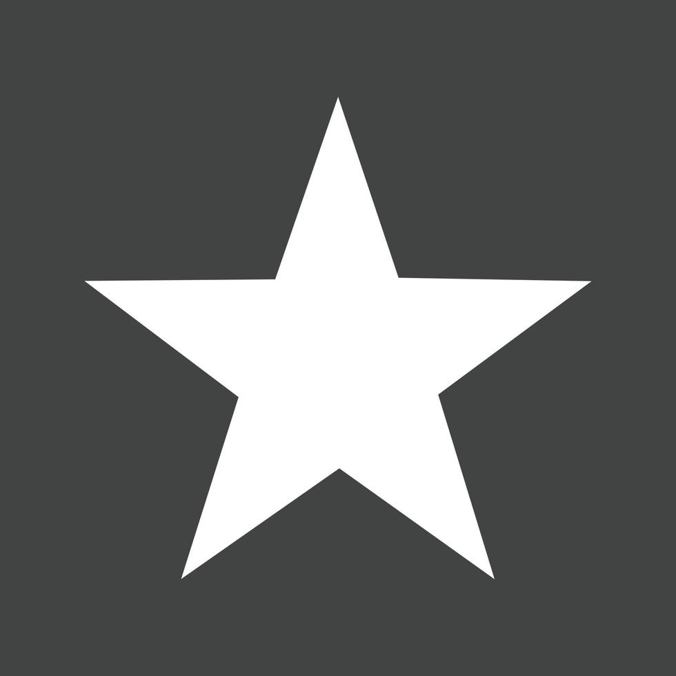 Star I Glyph Inverted Icon vector