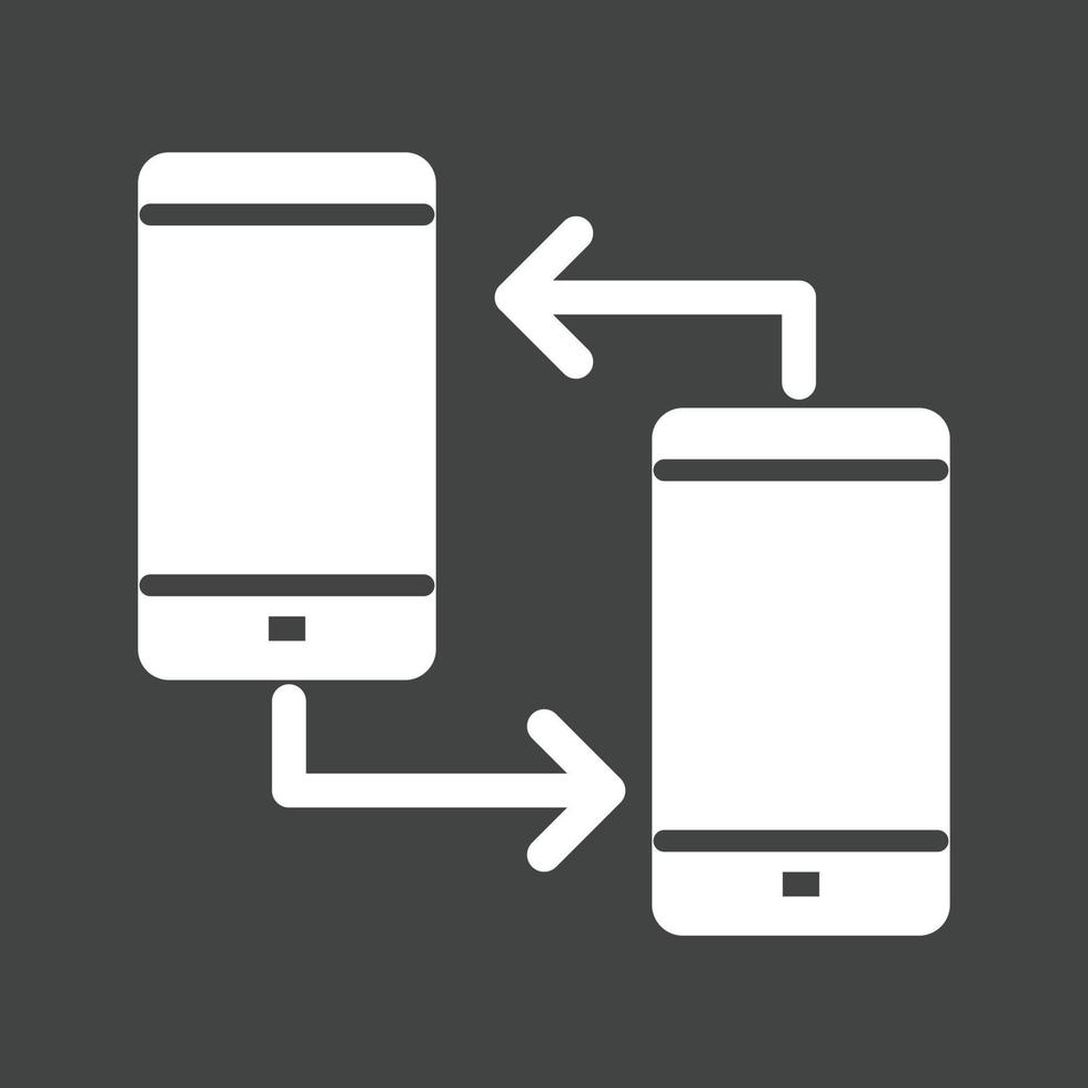 Connected Mobiles I Glyph Inverted Icon vector