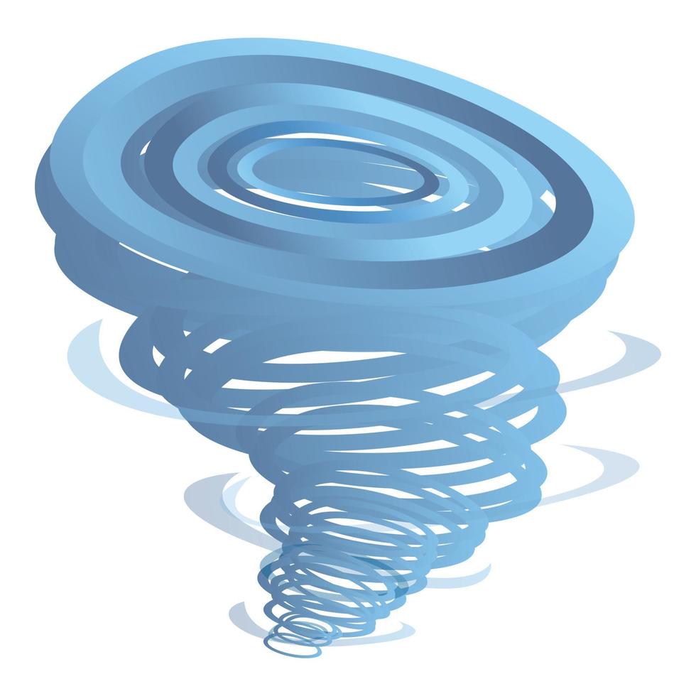 icono de tornado natural, estilo de dibujos animados vector