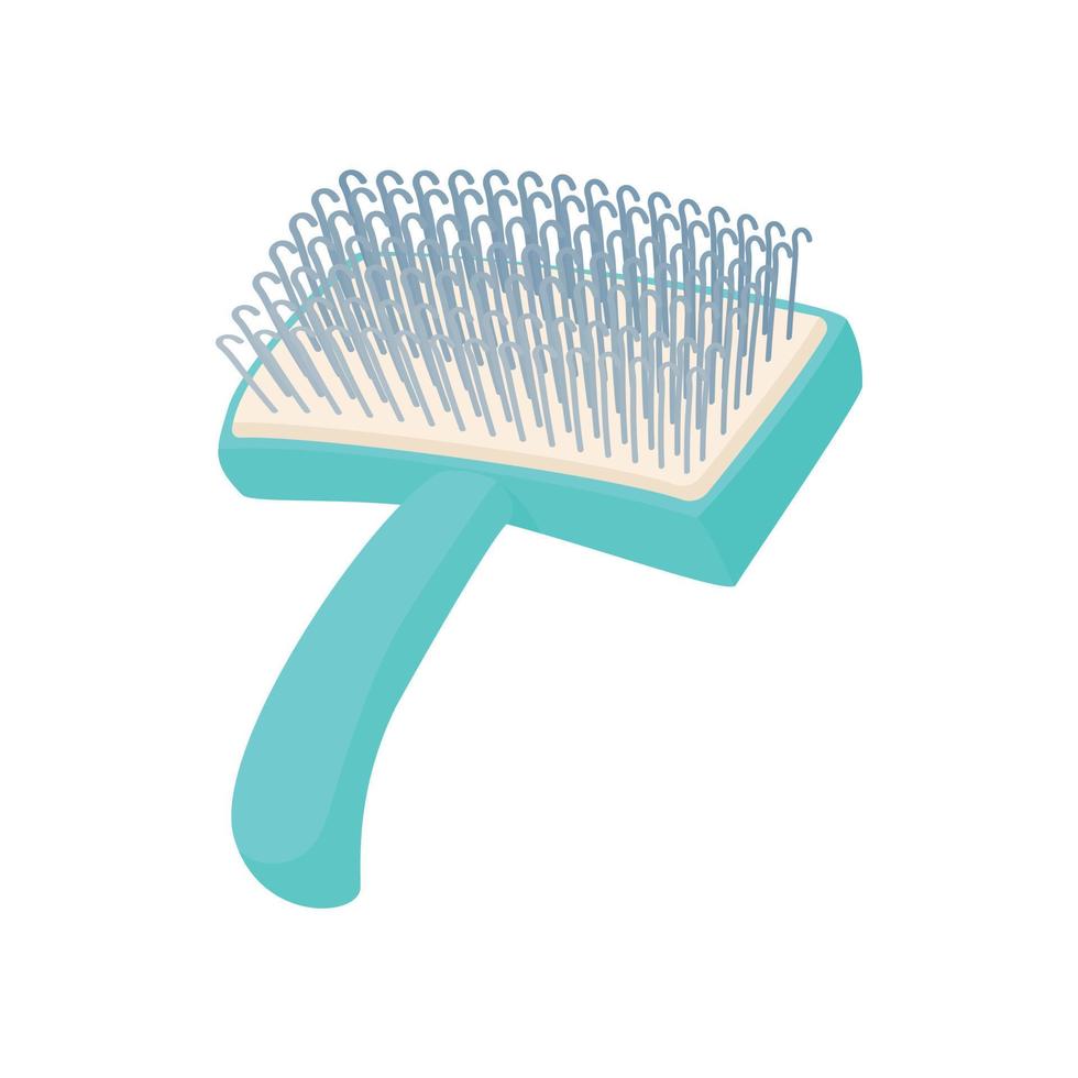 Comb for animals icon, cartoon style vector